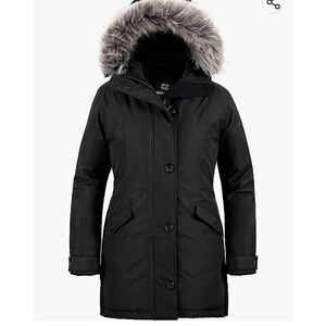 Wantdo Women's Hooded Winter Coat Waterproof Warm Long Puffer Jacket Parka